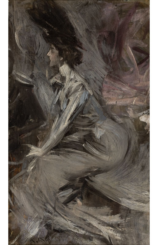 Джованни Больдини. "Сидящая дама. Разговор". 1904-1905.